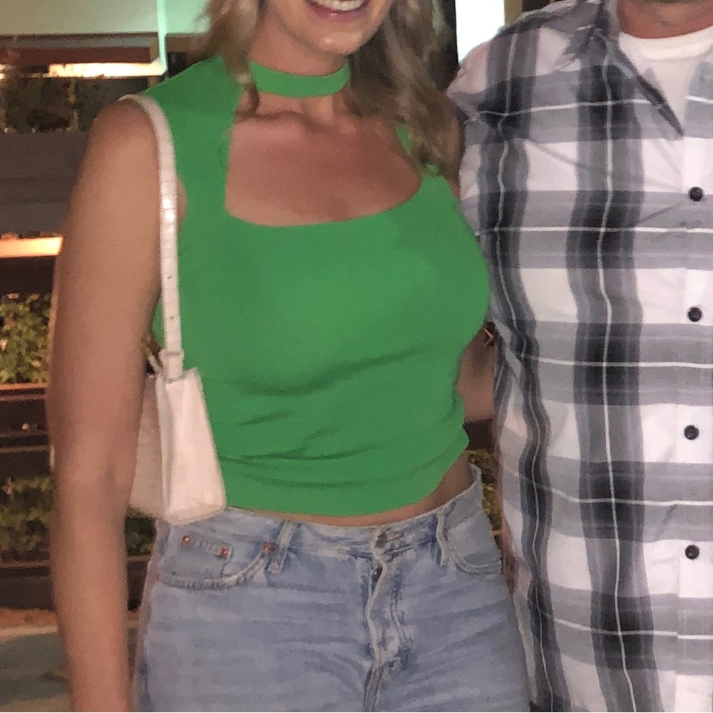Zara green crop top